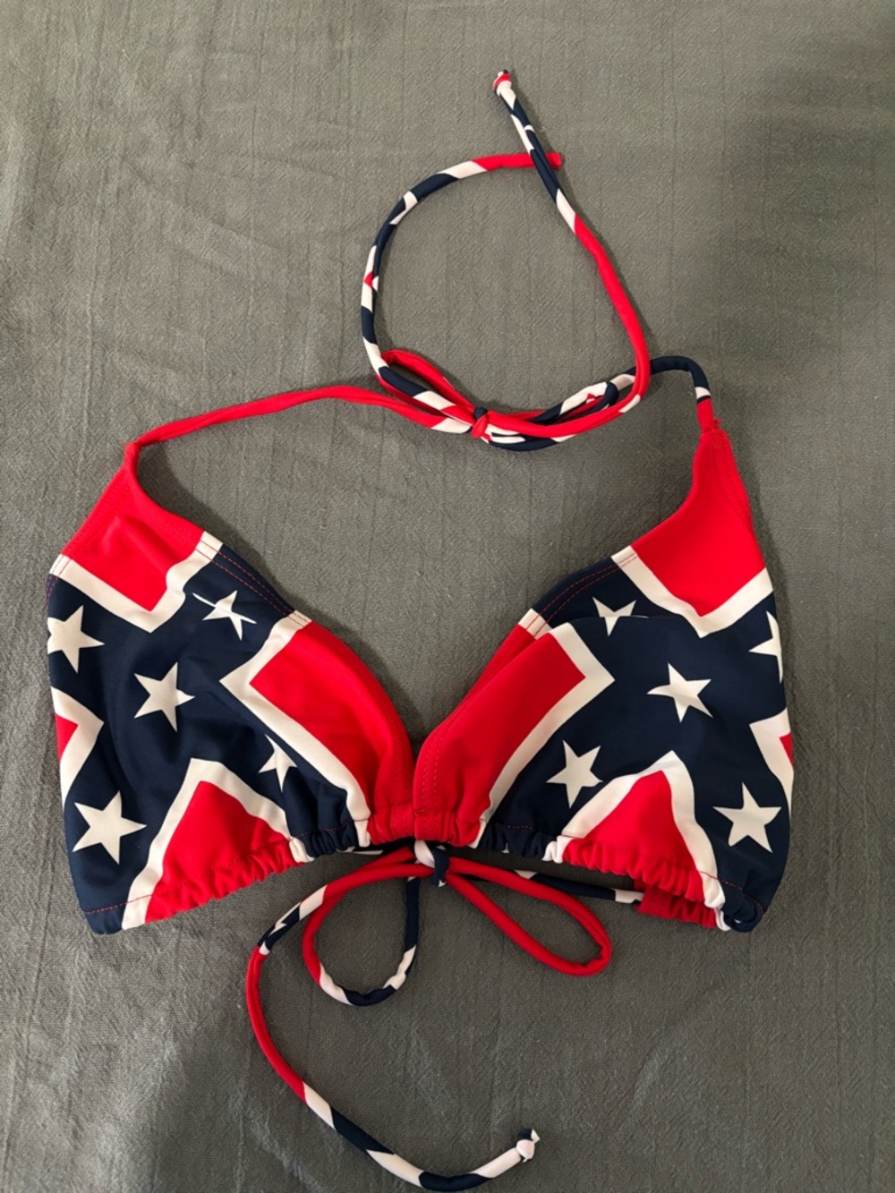 Rebel flag bikini top size XL